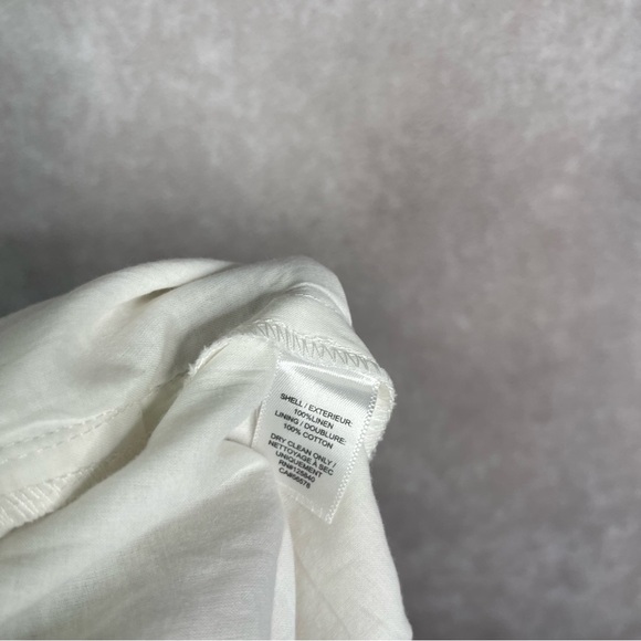 Intermix Jane Eyelet Lace Linen Mini Romper In White Women's Size 6 - Picture 8 of 8